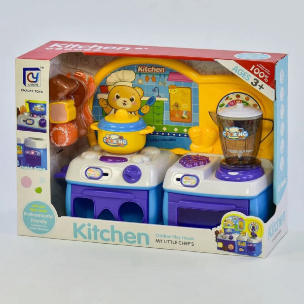 Кухня детская, Kitchen подсветка, работает блендер, мелодии, кастрюля на липучке, на батарейках 818-92 А
Кухня детская, Kitchen подсветка, работает блендер, мелодии, кастрюля на липучке, на батарейках 818-92 А