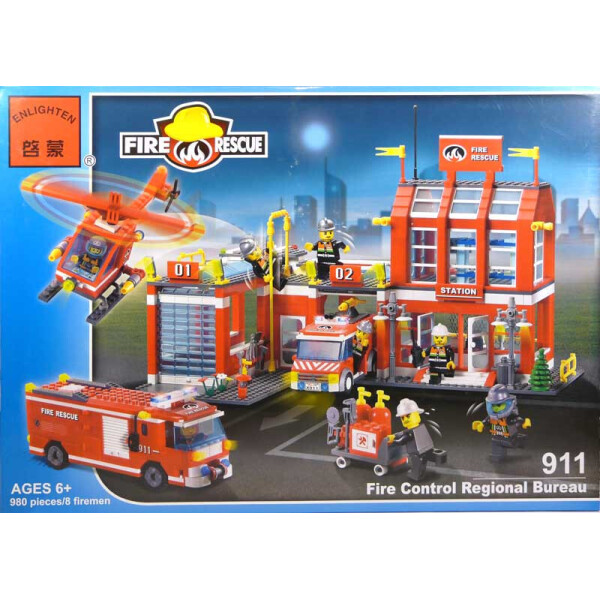 Конструктор BRICK 911 "пожарная охрана"980 дет
Конструктор BRICK 911 "пожарная охрана"980 дет