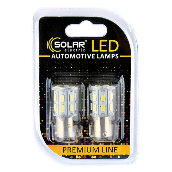 Светодиодные LED автолампы SOLAR Premium Line 12V S25 BA15s 20SMD 5730 white блистер 2шт (SL1387)
Светодиодные LED автолампы SOLAR Premium Line 12V S25 BA15s 20SMD 5730 white блистер 2шт (SL1387)