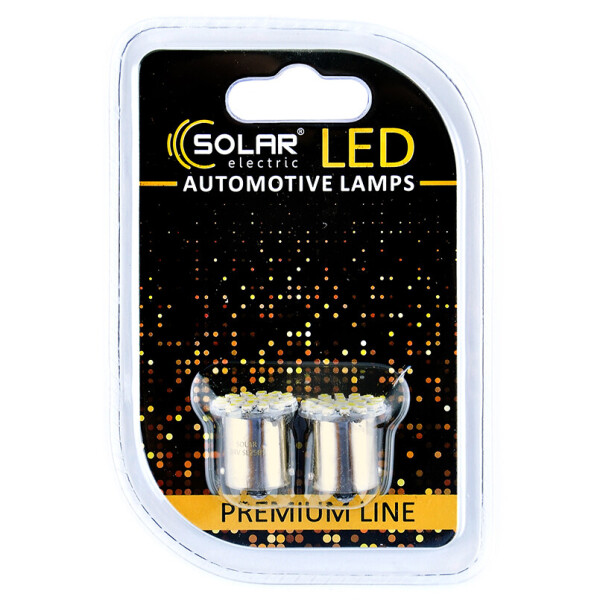 Светодиодные LED автолампы SOLAR Premium Line 24V G18.5 BA15s 22SMD 3020 white блистер 2шт (SL2581)
Светодиодные LED автолампы SOLAR Premium Line 24V G18.5 BA15s 22SMD 3020 white блистер 2шт (SL2581)