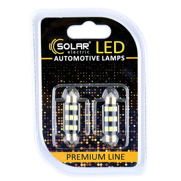 Светодиодные LED автолампы SOLAR Premium Line 12V SV8.5 T11x39 9SMD 2835 CANBUS white блистер 2шт (SL1363)
Светодиодные LED автолампы SOLAR Premium Line 12V SV8.5 T11x39 9SMD 2835 CANBUS white блистер 2шт (SL1363)