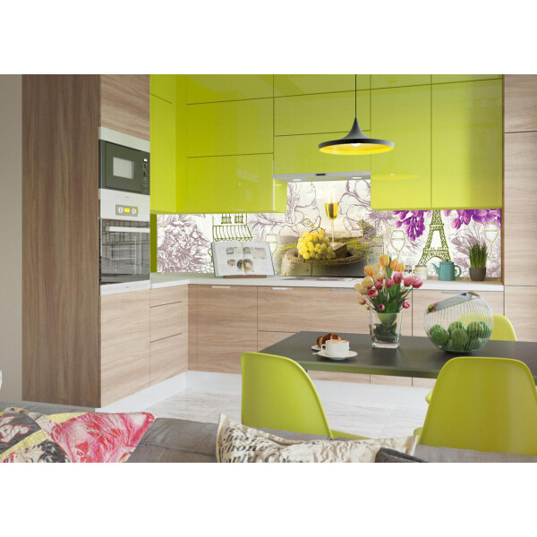 Наклейки кухонный фартук Zatarga Вино и Париж 650х2500 мм белый 
Наклейки кухонный фартук Zatarga Вино и Париж 650х2500 мм белый