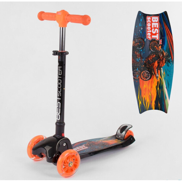 Детский трехколесный самокат Best Scooter 63100, складной руль, с фарой , колеса PU со светом, оранжевый
Детский трехколесный самокат Best Scooter 63100, складной руль, с фарой , колеса PU со светом, оранжевый