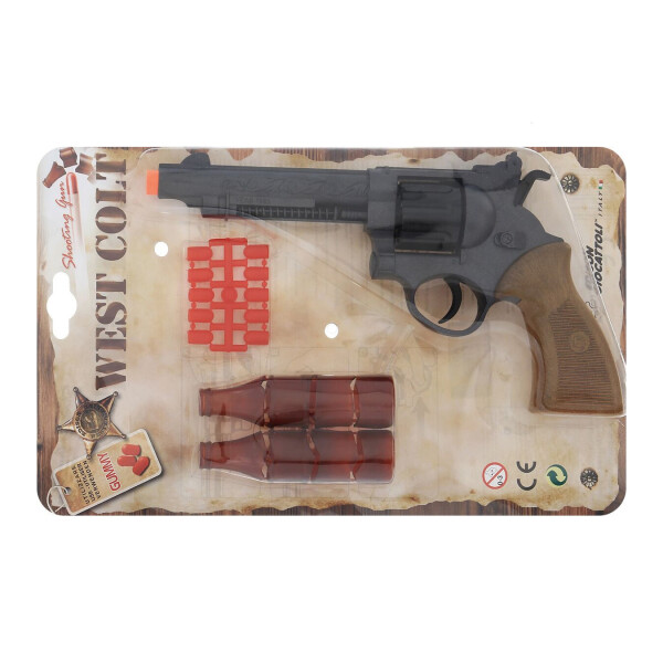 Игрушечный пистолет West Colt 8-зарядный с мишенью и пульками Edison Giocattoli 28х13х3,5 см Коричнево-Серый
Игрушечный пистолет West Colt 8-зарядный с мишенью и пульками Edison Giocattoli 28х13х3,5 см Коричнево-Серый