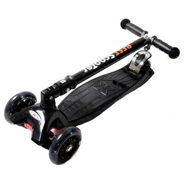 Детский трехколесный самокат Scooter MAXI со складным рулем и светящимися колесами, Black 
Детский трехколесный самокат Scooter MAXI со складным рулем и светящимися колесами, Black