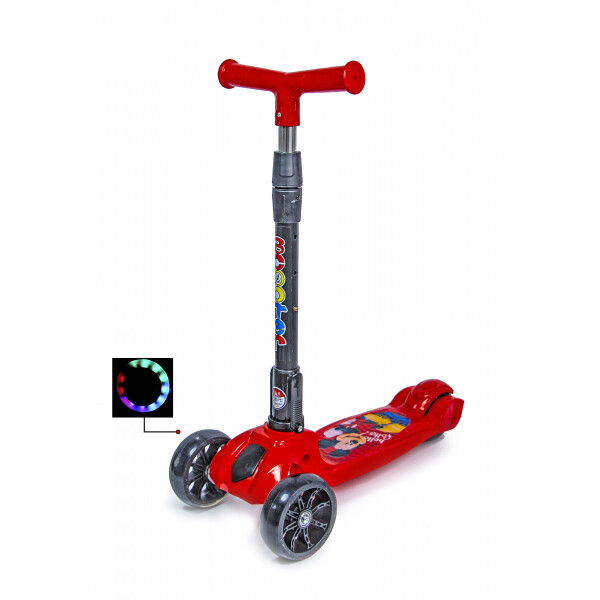 Детский трехколесный самокат Scooter Mini со складной ручкой, светящимися колесами и рисунком, Микки Маус
Детский трехколесный самокат Scooter Mini со складной ручкой, светящимися колесами и рисунком, Микки Маус