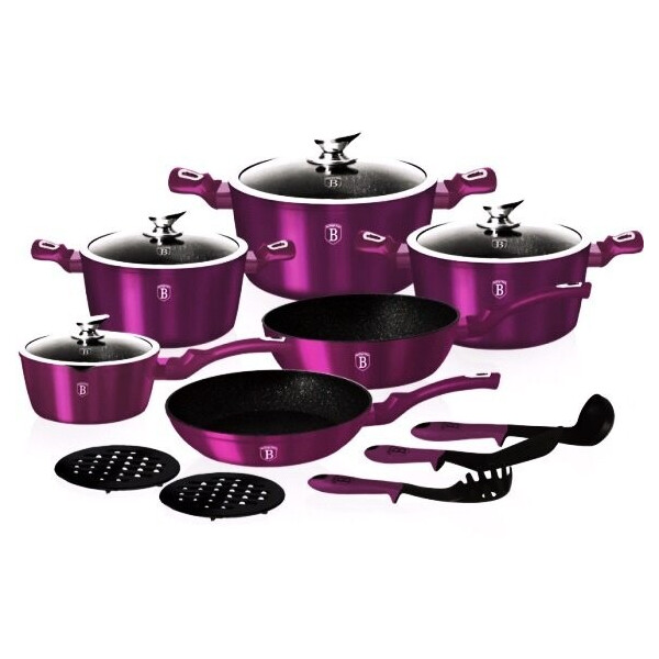 Алюминиевый набор посуды 15 предметов Berlinger Haus Metallic Line Royal Purple Edition BH-1662N с мраморным покрытием
Алюминиевый набор посуды 15 предметов Berlinger Haus Metallic Line Royal Purple Edition BH-1662N с мраморным покрытием