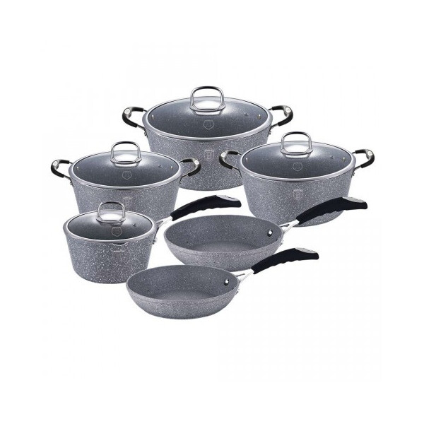 Набор посуды Berlinger Haus Gray Stone Touch Line 10 предметов BH-1170N с турбо индукцией
Набор посуды Berlinger Haus Gray Stone Touch Line 10 предметов BH-1170N с турбо индукцией