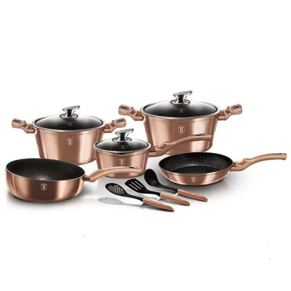 Набор посуды на 11 предметов Berlinger Haus BH-6160 Metallic Line ROSE GOLD Edition из литого алюминия
Набор посуды на 11 предметов Berlinger Haus BH-6160 Metallic Line ROSE GOLD Edition из литого алюминия