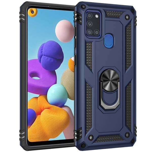 Ударопрочный чехол Serge Ring магнитный держатель для Samsung Galaxy A21s (Темно-синий) (930174)
Ударопрочный чехол Serge Ring магнитный держатель для Samsung Galaxy A21s (Темно-синий) (930174)