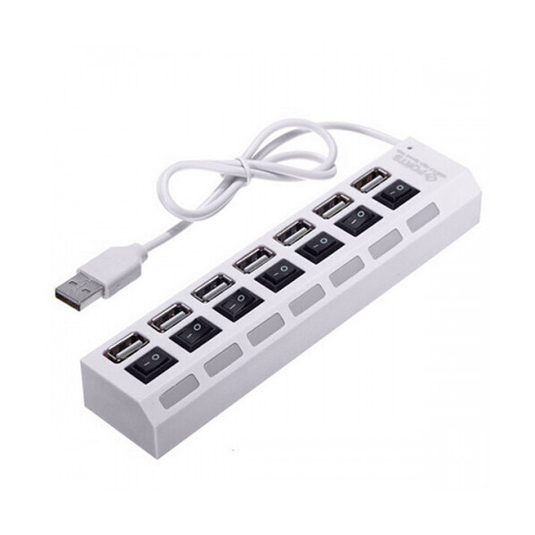Хаб USB 2.0 7 портов с переключателями на каждый порт, White, 480Mbts High Speed, питание от USB, Blister Q100
Хаб USB 2.0 7 портов с переключателями на каждый порт, White, 480Mbts High Speed, питание от USB, Blister Q100
