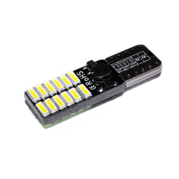 Светодиодная лампа AllLight T10 24 диода 4014 W2,1x9,5d 12V WHITE + обманка и драйвер
Светодиодная лампа AllLight T10 24 диода 4014 W2,1x9,5d 12V WHITE + обманка и драйвер