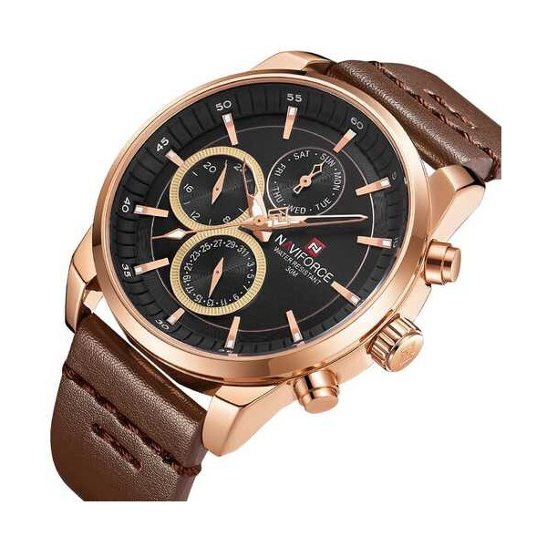 Часы Naviforce NF9148 Brown-Cuprum-Black 
Часы Naviforce NF9148 Brown-Cuprum-Black