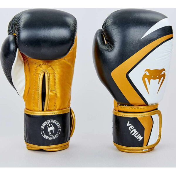 Перчатки боксерские кожаные Venum Contender 2.0 VL-8202-GD черный-белый-золотой вес 10oz
Перчатки боксерские кожаные Venum Contender 2.0 VL-8202-GD черный-белый-золотой вес 10oz