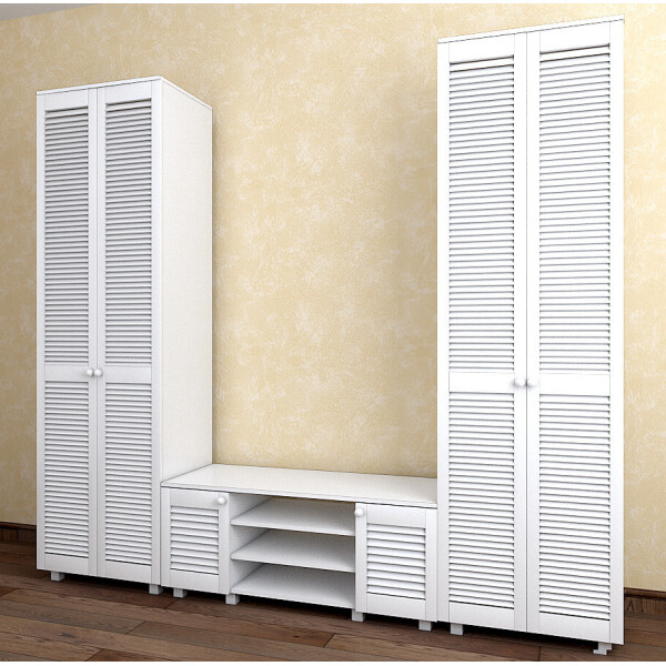 Стенка РТВ с жалюзийными дверями из натурального дерева Тавол Сиеко 6Д2ШК 2300х450х2080 Белый
Стенка РТВ с жалюзийными дверями из натурального дерева Тавол Сиеко 6Д2ШК 2300х450х2080 Белый