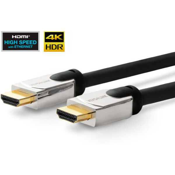 Кабель HDMI Vivolink 1,5м, с металическим корпусом разьема, HDMI 2.0, 4K - 2K 60Hz, 18Gb/ s, ARC, 3D, HDCP, CEC, ультра гибкий (PROHDMIHDM1.5)
Кабель HDMI Vivolink 1,5м, с металическим корпусом разьема, HDMI 2.0, 4K - 2K 60Hz, 18Gb/ s, ARC, 3D, HDCP, CEC, ультра гибкий (PROHDMIHDM1.5)
