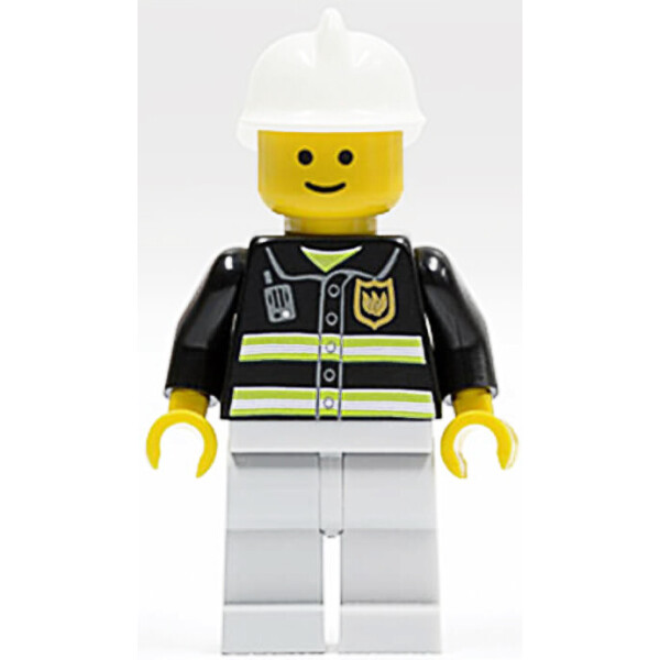 LEGO City Fire - Reflective Stripes, Light Bluish Gray Legs, White Fire Helmet, Standard Grin (cty0035)
LEGO City Fire - Reflective Stripes, Light Bluish Gray Legs, White Fire Helmet, Standard Grin (cty0035)