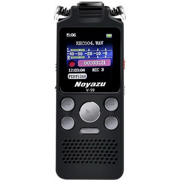 Цифровой диктофон с таймером для записи голоса Noyazu voice recorder V59, стерео, 8 Гб, черный
Цифровой диктофон с таймером для записи голоса Noyazu voice recorder V59, стерео, 8 Гб, черный