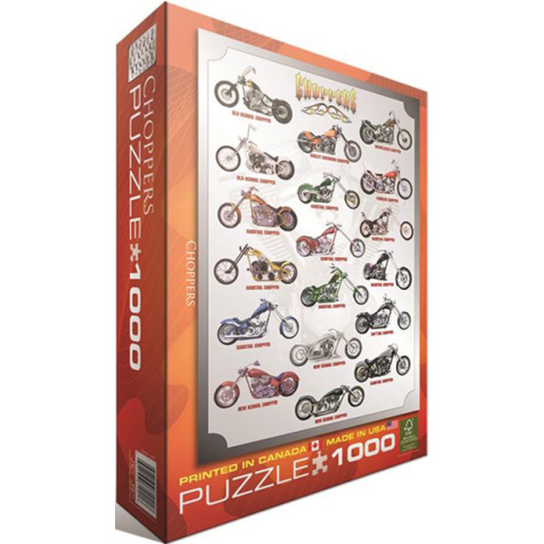 Пазл Eurographics Чопперы, 1000 элементов (6000-1021)
Пазл Eurographics Чопперы, 1000 элементов (6000-1021)
