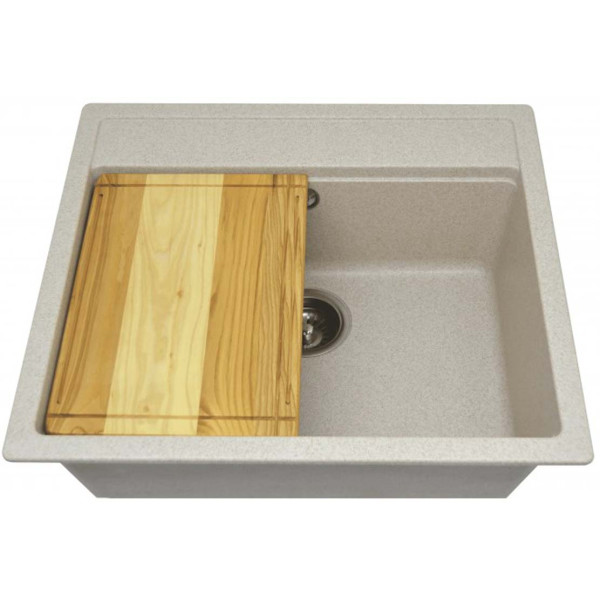 Кухонная мойка AQUAMARIN BOX 56-50 SND + разделочная доска 
Кухонная мойка AQUAMARIN BOX 56-50 SND + разделочная доска