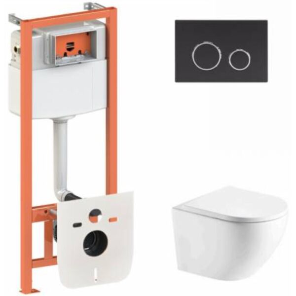 Набор Qtap инсталляция 3 в 1 Nest QT0133M425 с панелью смыва круглой QT0111M11V1146MB + унитаз с сиденьем Robin QT1333046ENRW
Набор Qtap инсталляция 3 в 1 Nest QT0133M425 с панелью смыва круглой QT0111M11V1146MB + унитаз с сиденьем Robin QT1333046ENRW