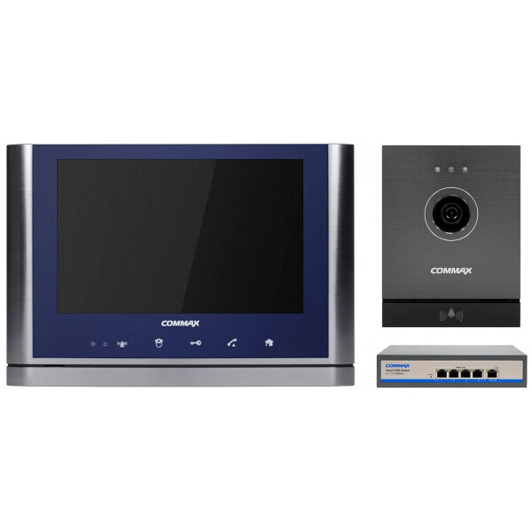 Комплект видеодомофона Commax CIOT-1020M + CIOT-D20M (A) c коммутатором на 4 порта Blue + Dark Silver
Комплект видеодомофона Commax CIOT-1020M + CIOT-D20M (A) c коммутатором на 4 порта Blue + Dark Silver