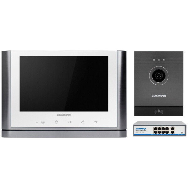 Комплект видеодомофона Commax CIOT-1020M + CIOT-D20M (A) c коммутатором на 8 портов White
Комплект видеодомофона Commax CIOT-1020M + CIOT-D20M (A) c коммутатором на 8 портов White