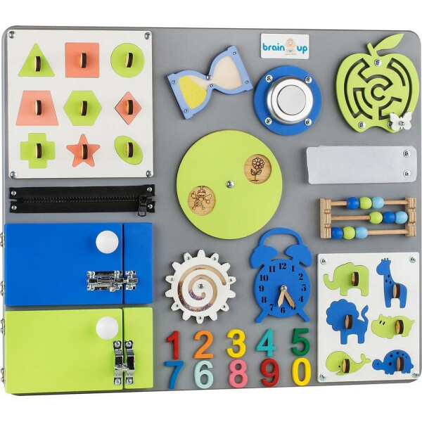 Бизиборд BrainUp Smart Busy Board доска из 25 деталей M 50*60 см (SUN6004_2) 
Бизиборд BrainUp Smart Busy Board доска из 25 деталей M 50*60 см (SUN6004_2)