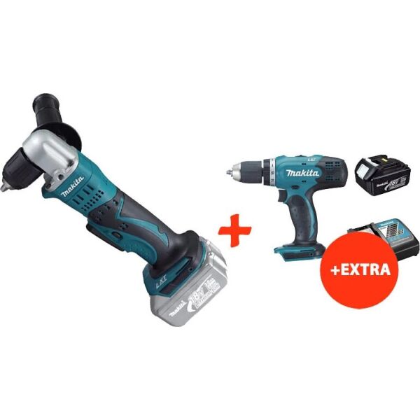 Аккумуляторная угловая дрель Makita DDA351Z+аккумуляторная дрель-шуруповерт Makita DDF453RFX7 (DDA351RFX7)
Аккумуляторная угловая дрель Makita DDA351Z+аккумуляторная дрель-шуруповерт Makita DDF453RFX7 (DDA351RFX7)