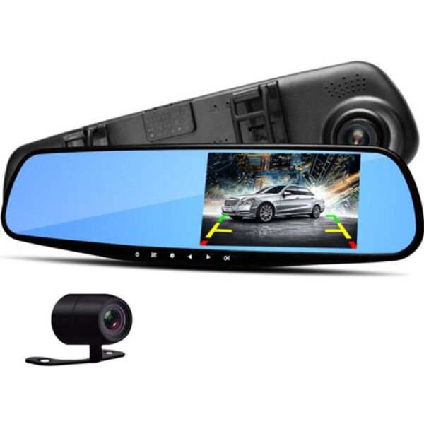 Видеорегистратор зеркало с камерой заднего вида 2 камеры DVR Full HD 
Видеорегистратор зеркало с камерой заднего вида 2 камеры DVR Full HD