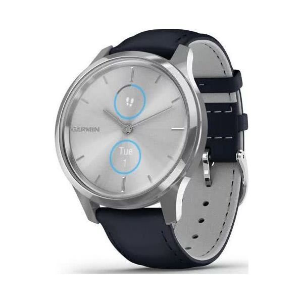 Смарт-часы Garmin Vivomove Luxe серебристый с темно-синим ремешком из итальянской кожи
Смарт-часы Garmin Vivomove Luxe серебристый с темно-синим ремешком из итальянской кожи