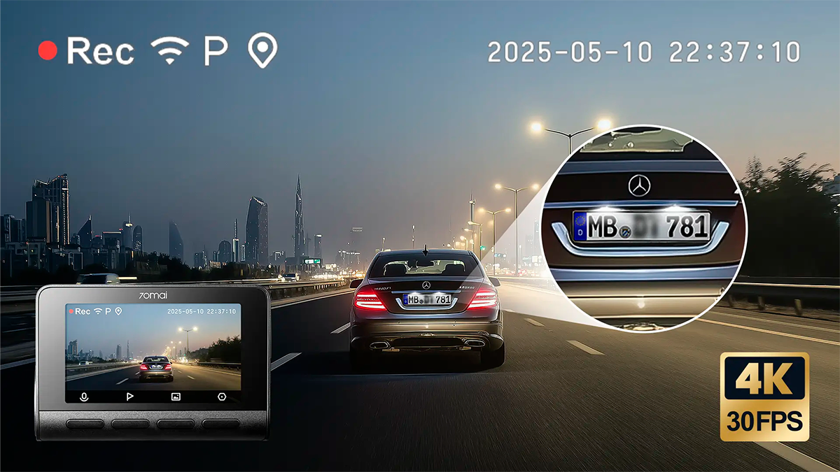 Фото 70mai Dash Cam 4K A800SE-2 Set