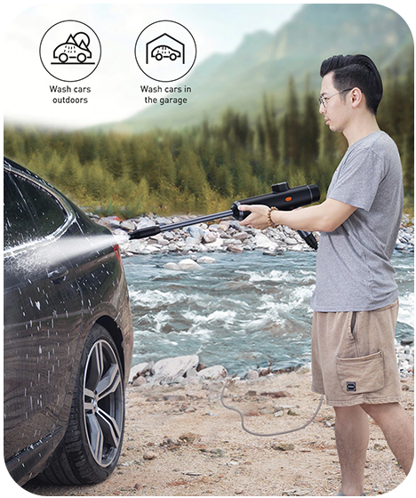 Фото 3 Минимойка Baseus Dual Power Portable Electric Car Wash Spray Nozzle