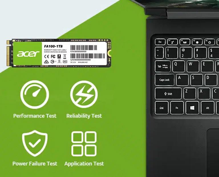 SSD-накопитель Acer FA100 2TB M.2 NVMe 3D NAND TLC (BL.9BWWA.121