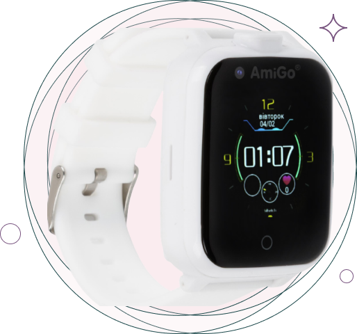 Фото 1 Детские смарт-часы с видеозвонком AmiGo GO006 GPS 4G WIFI VIDEOCALL White