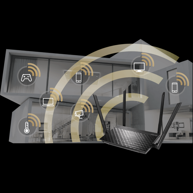 Asus RT-AC59U V2 WiFi 5 Внешняя Fast Ethernet Gigabit