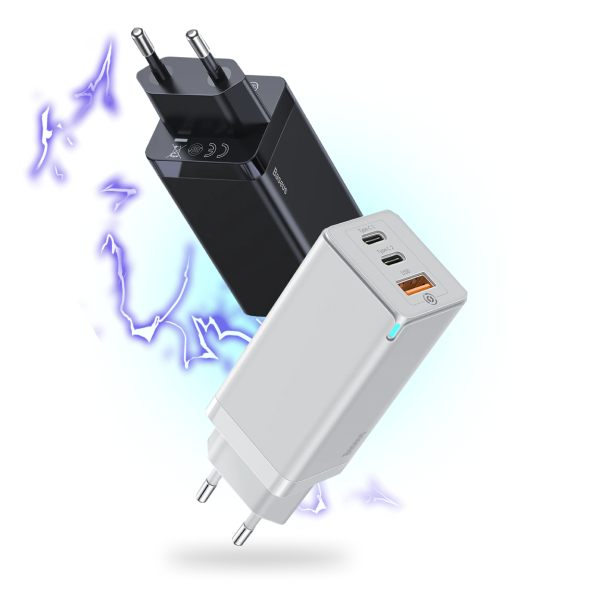 Фото 1 Зарядное устройство Baseus 65W GaN2 2C+U (CCGAN2P-B01) чрн