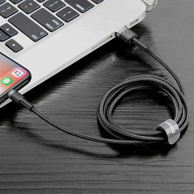 Фото Baseus Cafule USB-Lightning 2m Grey-Black