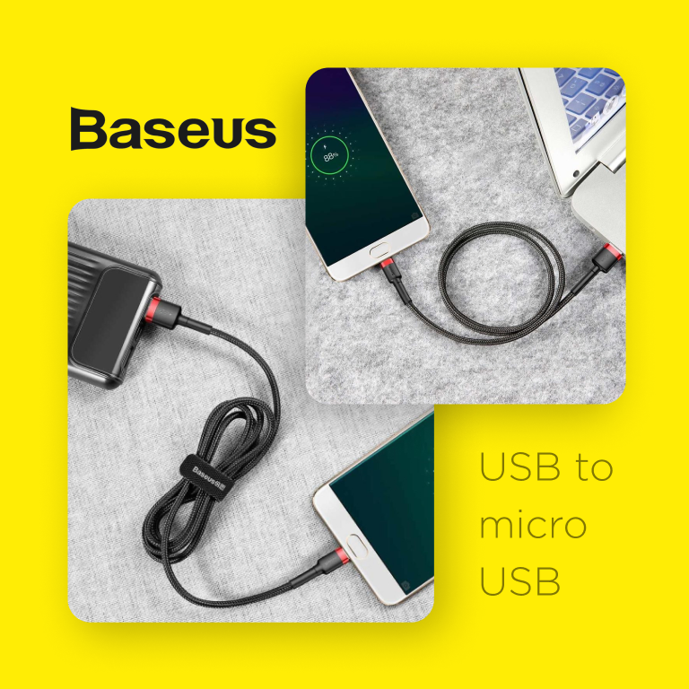 Фото 2 Baseus Cafule USB Micro 1м