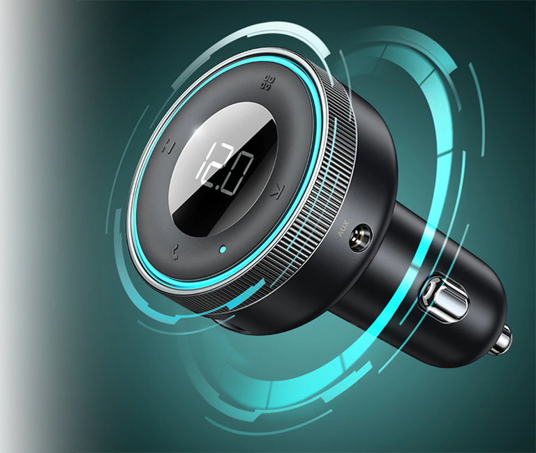 ФМ модулятор с шумоподавлением Baseus Enjoy Car LED FM Transmitter BT5.0 Charger 3.4A Black microSD Bluetooth