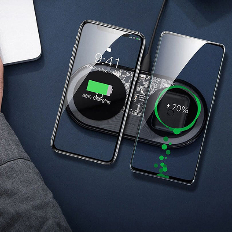 Фото 2 Baseus Simple 2in1 Wireless Charger 18W
