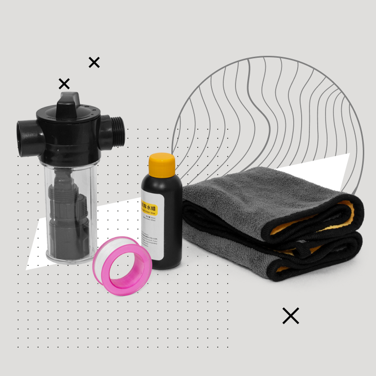 Фото 1 Набір для миття авто Baseus Simple Life Car Wash Suit Black (TZCRXC-01)