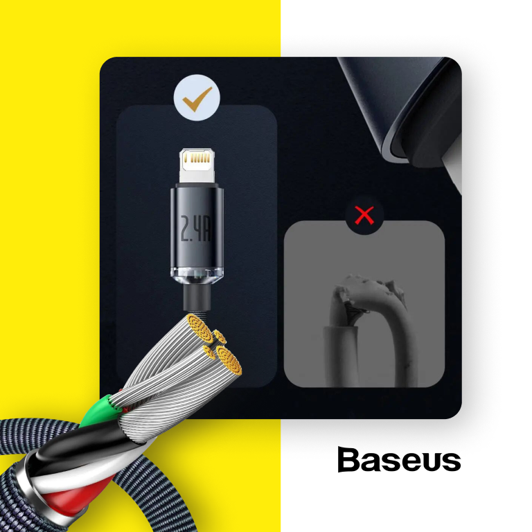 Фото 2 Baseus USB to Lightning 2.4A 1.2m