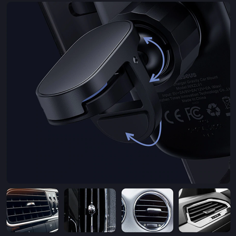 Фото 2 Baseus Explore Wireless Charger Gravity Car Mount 15W
