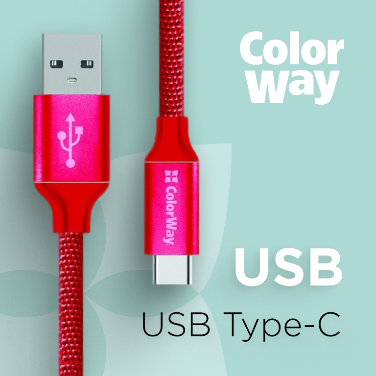 Кабель Colorway USB-Type-C 2.1А 1м