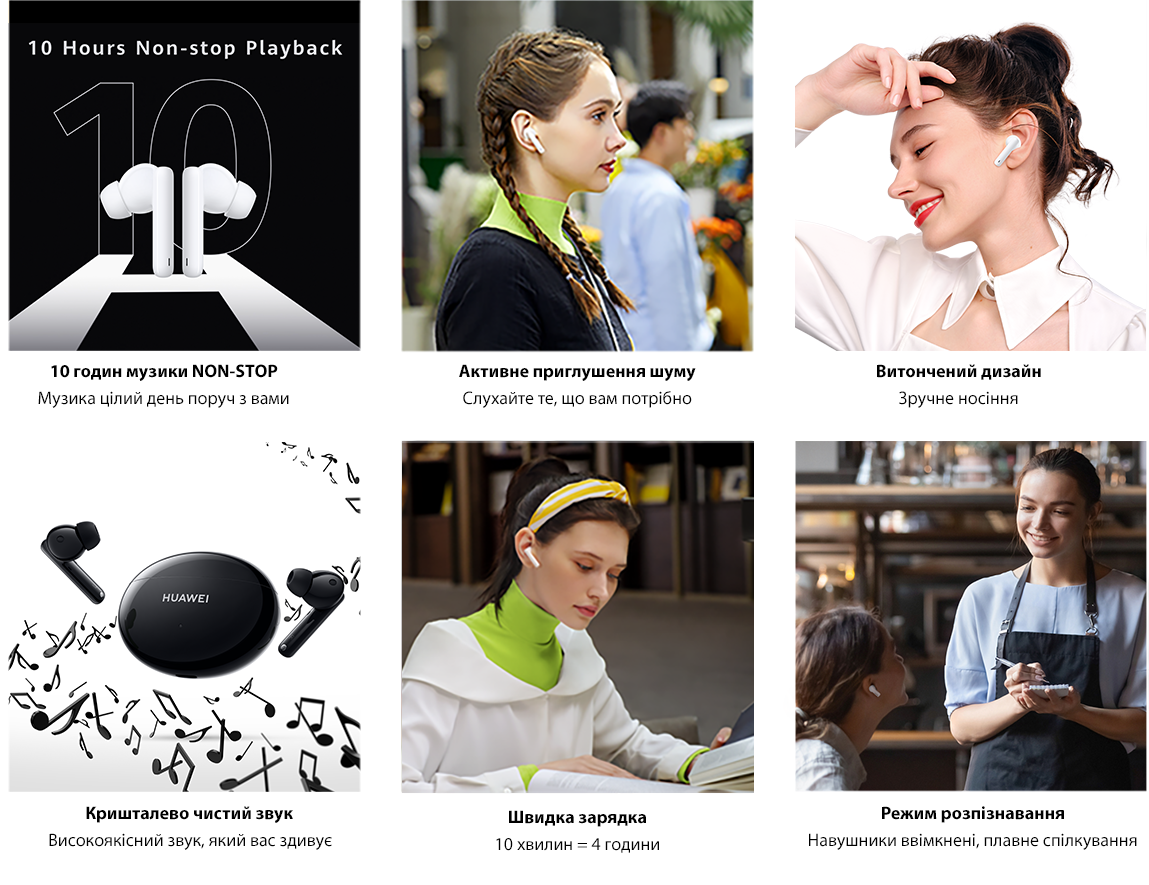 Huawei FreeBuds 4i Carbon Black (55034088), цена 2900 грн — Prom.ua (ID ...