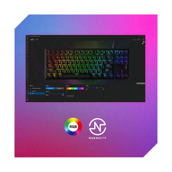Клавиатура игровая HyperX Alloy Origins Core PBT Aqua USB RGB ENG