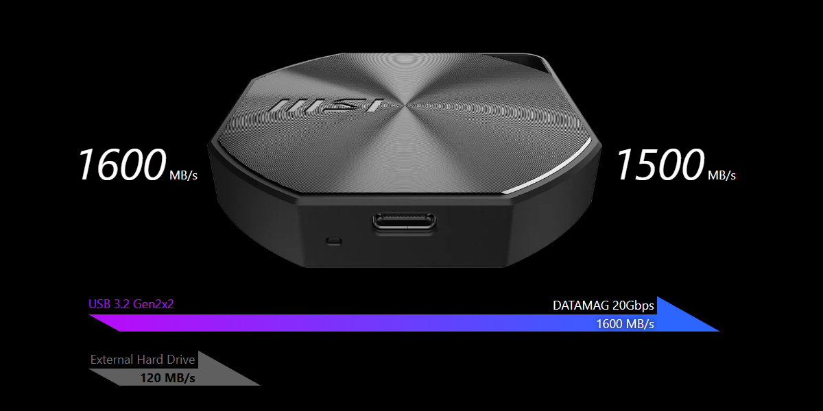 SSD-накопичувач MSI DATAMAG 20Gbps 1TB USB-C 3.2 Magnetic (S78