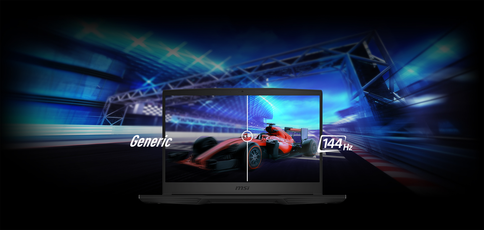 MSI GF65 Thin — фронтальный вид