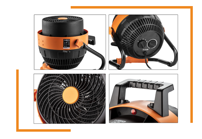 Neo Tools 90-070, 2.4 кВт, 35-50м2, 460 м3 Электрическая Цилиндрический